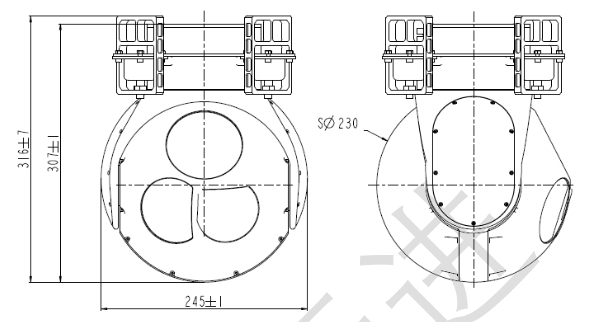 S230TA two axis three light pod S230TA two axis three light pod